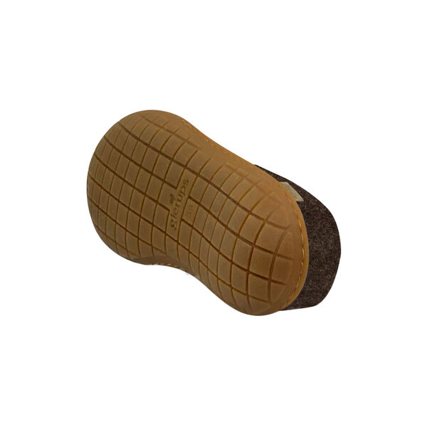 Filzpantoffel mit Naturgummisohle, naturbraun, Glerups