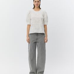 AhliaSW Bluse mit Puff&auml;rmeln, white, Sofie Schnoor
