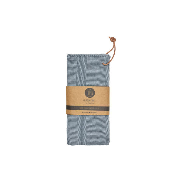 Knitted Towel, griffin grey, By LOHN