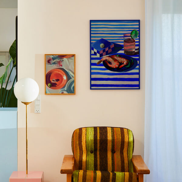 Shrimp & Stripes Poster, Paper Collective