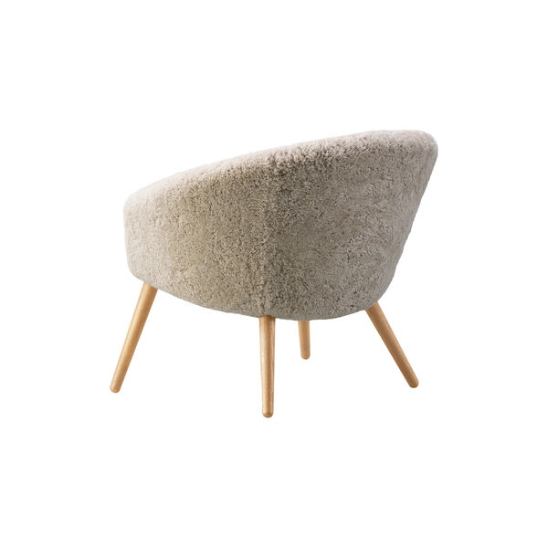 Ditzel Lounge-Stuhl, wei&szlig;/lackierte Eiche, Fredericia Furniture