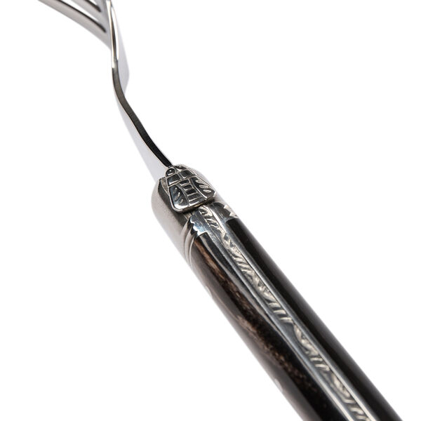 Laguiole Tradition Steakgabel, black horn structure, Laguiole Tradition