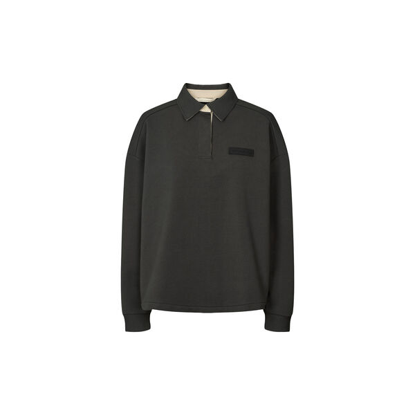 Sweat Shirt Polo One, almost black, Rethinkit
