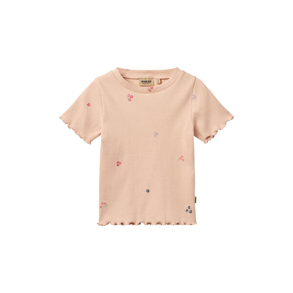 Set T-shirt S/S & hosen Alicia, rose flowers, Wheat
