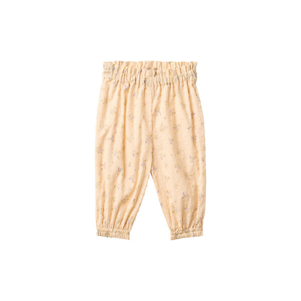 Trousers Polly, barely apricot flowers, Wheat