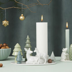 Wintergeschichten Hirsch & Rehkitz Kerzenhalter f&uuml;r Blockkerzen, Dottir Nordic Design