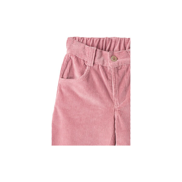 Cordhose mit weitem Bein und Stickerei, rose comb., Copenhagen Colors Organics