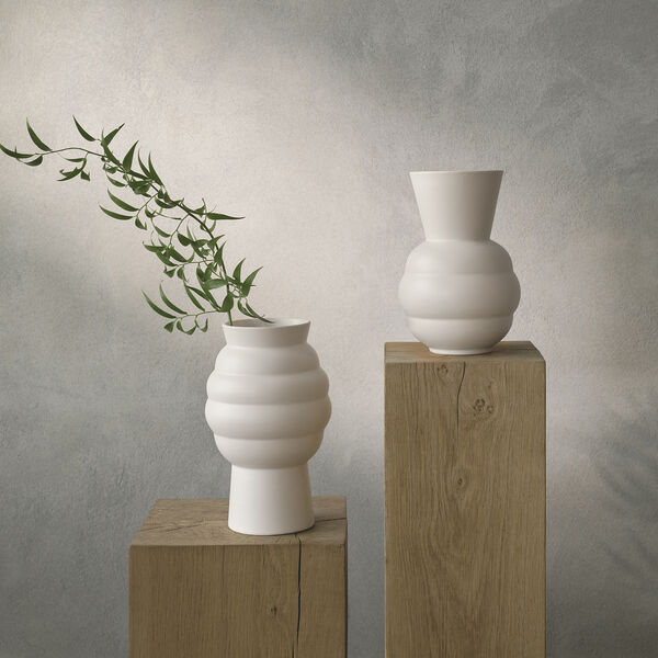 Tortus Archie Vase Nr. 2, wei&szlig;, Knabstrup Keramik