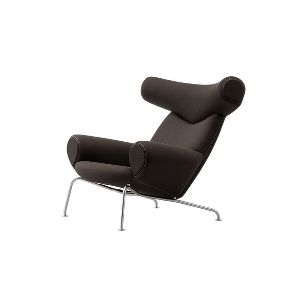 Wegner Ox Chair | Dark Brown | Lounge Chair + Ottoman, Fredericia Furniture