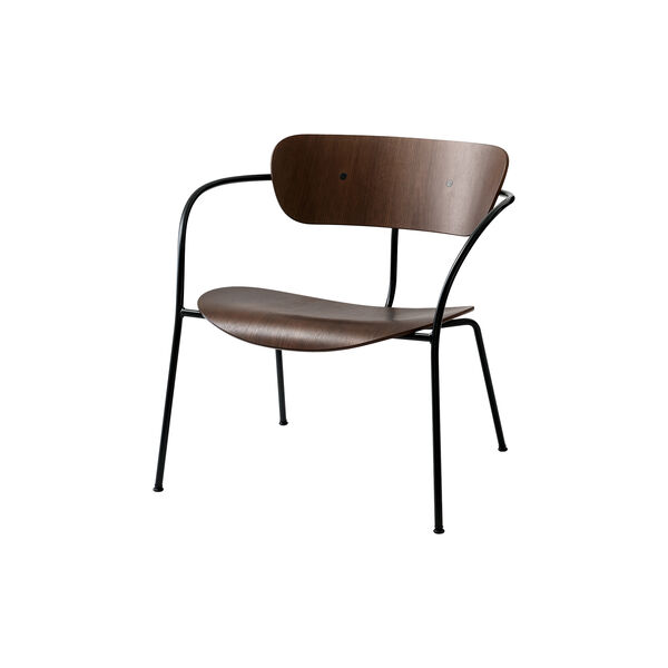 Pavilion AV5 Lounge Chair, walnut/black, &Tradition