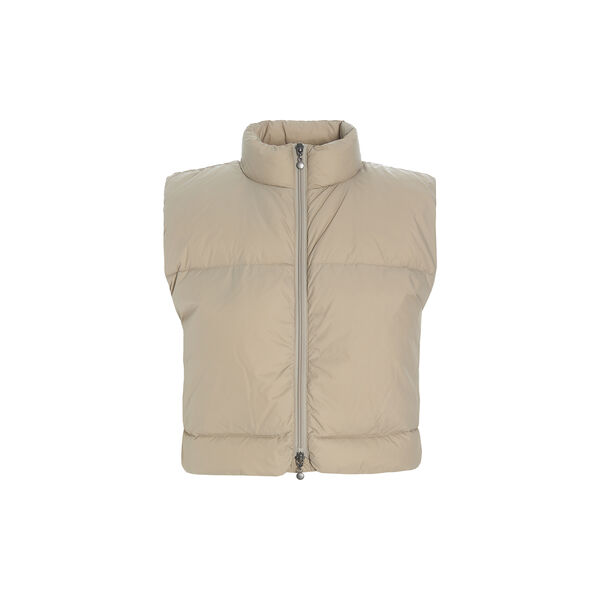 Feather down Short Vest, stone, BITTE KAI RAND