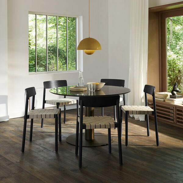 Betty TK1 Dining Chair, black/linen, &Tradition