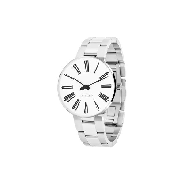 Roman Armbanduhr 34 mm, steel/white Roman Armbanduhr 34 mm, steel/white, Arne Jacobsen Watches