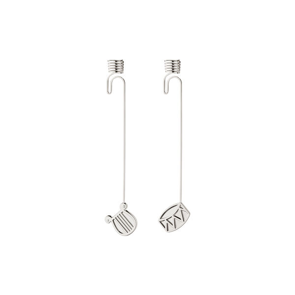 2026 Christmas Candleholder Drum/Harp, silver, Georg Jensen