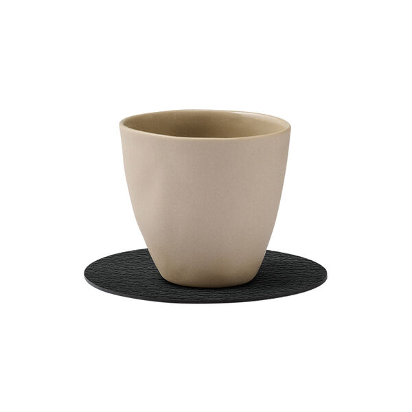 Bull glass mat Circle, black, LIND DNA