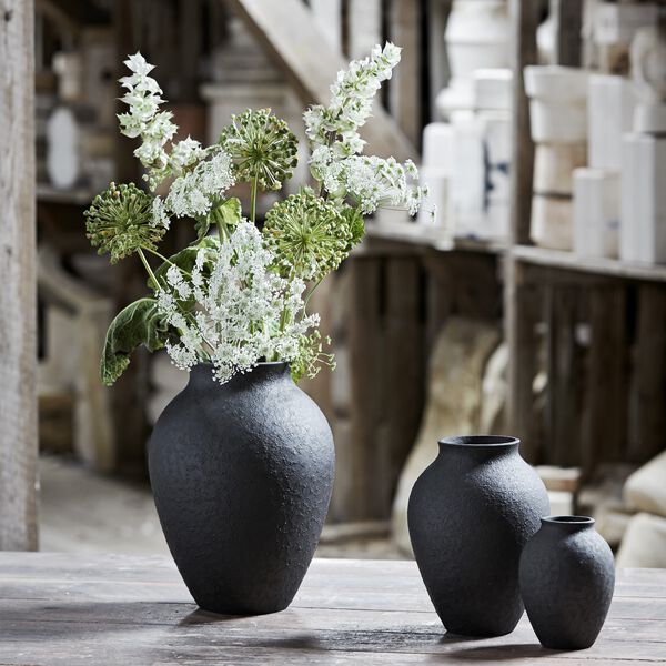 Knabstrup Vase groß, schwarz Knabstrup Vase groß, schwarz, Knabstrup Keramik