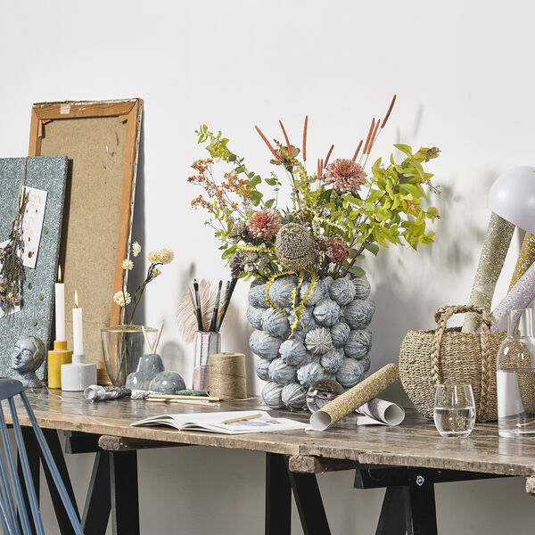 Molde Vase/&Uuml;bertopf, Ballad Blue, Villa Collection