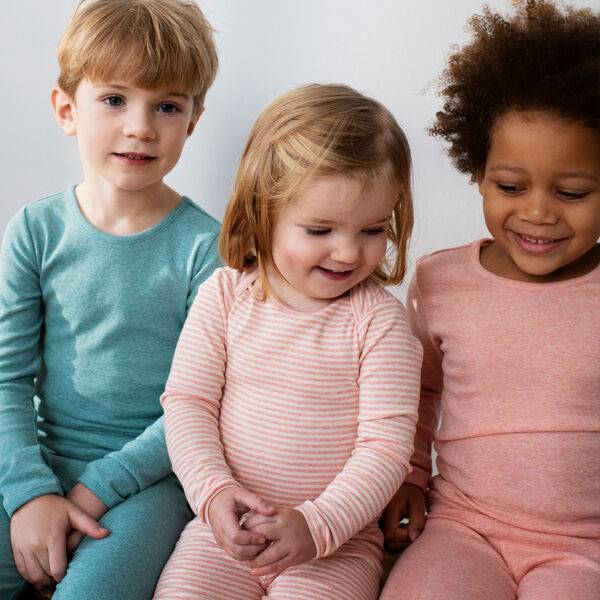 Baby Body Stripe, coral/offwhite, Serendipity