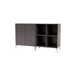 PAIR Classic Sideboard with Chrome Legs, 35 coffee, Montana Furniture