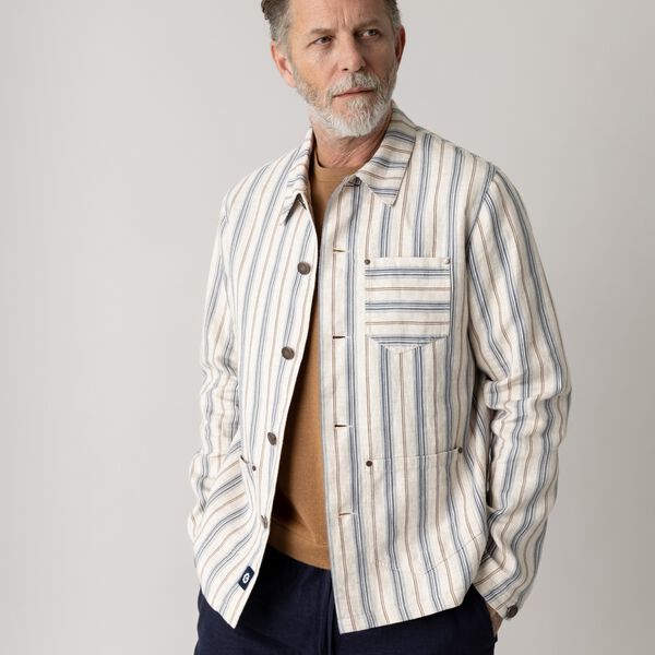 MMGMapham Stripe Jacket, ecru, MOS MOSH Gallery