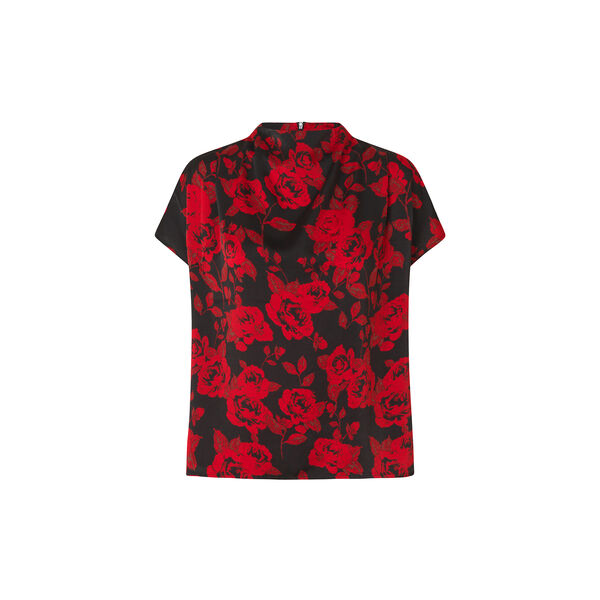 Ruthiemd print SS top, racing rose, Modstr&ouml;m
