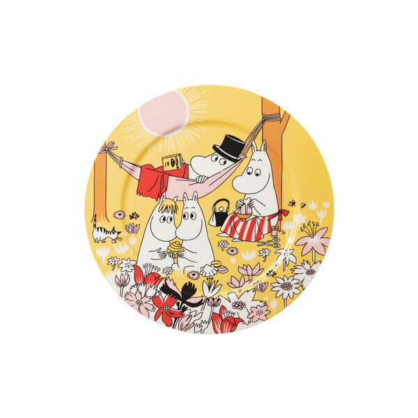 Mumin Servierplatte Familienzeit, gul, Moomin Arabia