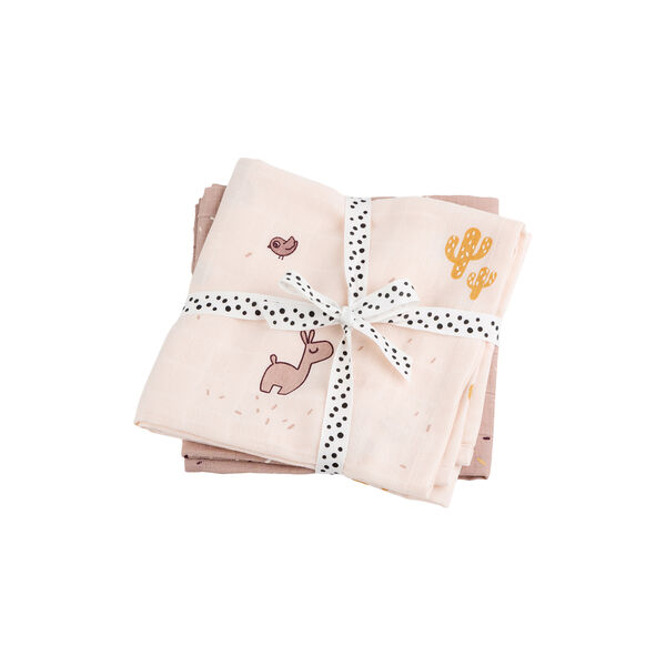 Lalee 2er-Pack Babydecke, puder, Done by Deer