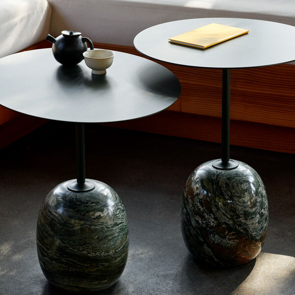 Lato Table LN9 Lounge Table, Verde Alpi marble/deep green, &Tradition