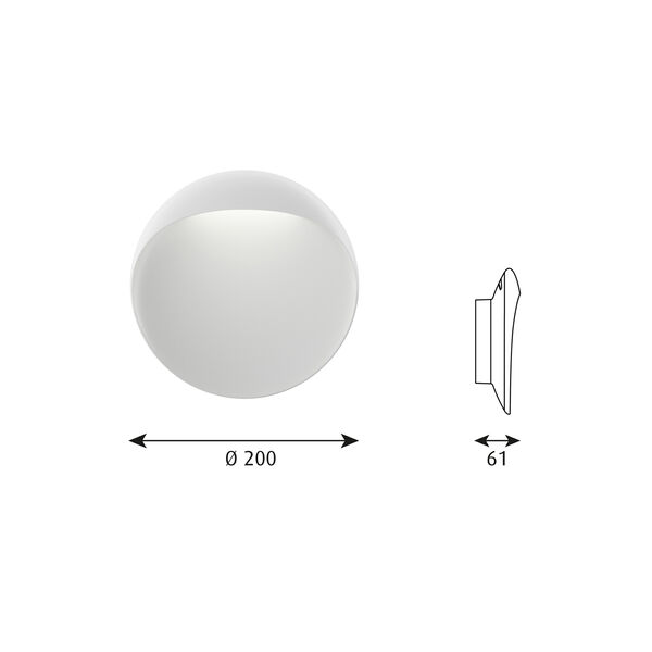Flindt Wandleuchte S, wei&szlig;, Louis Poulsen