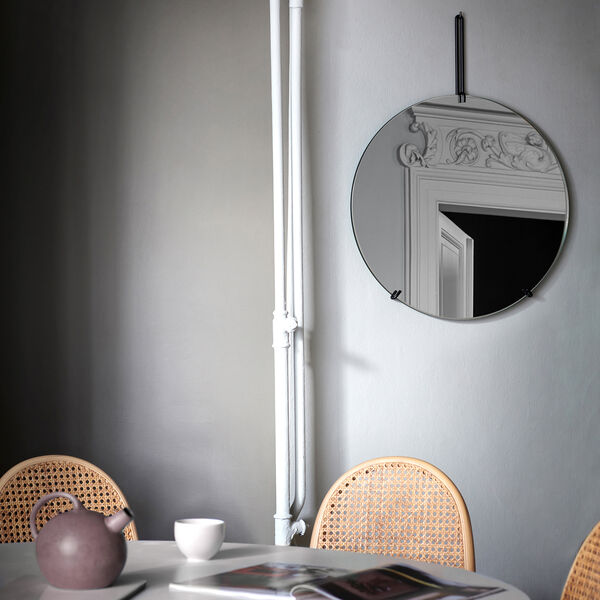 Wandspiegel, schwarz, MOEBE