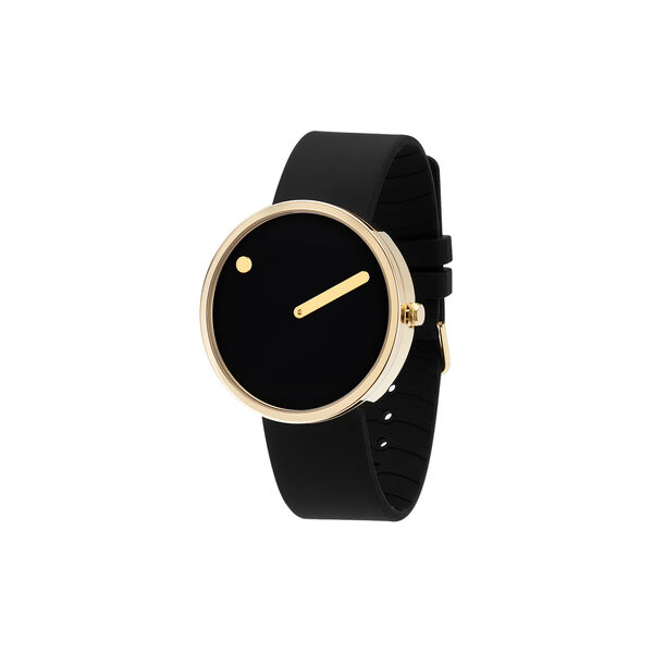 PICTO Wrist Watch, black/gold/black PICTO Wrist Watch, black/gold/black, Picto