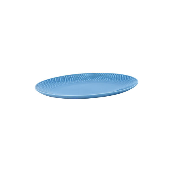 Rhombe Color Oval Serving Dish, blue, Lyngby Porcel&aelig;n