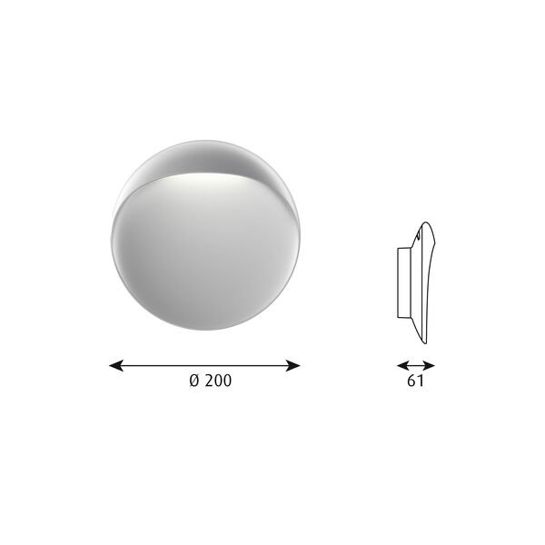Flindt Wandleuchte S, aluminium, Louis Poulsen