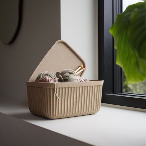 Aufbewahrungsbox aus Zellstoff, naturbraun, Zone Denmark