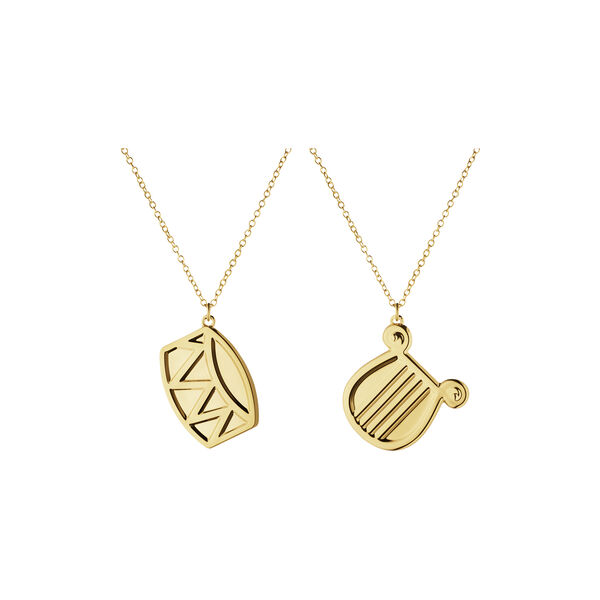 2026 Christmas ornament set Harp/Drum, gold, Georg Jensen