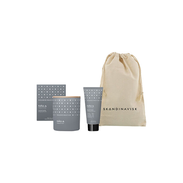 FJ&Auml;LL Set with scented candle and hand cream, Skandinavisk