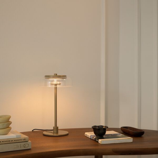 Blossi Small Table Lamp, nordic gold/clear, Nuura