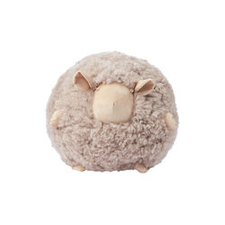Cute Sheep rundes Kissen &Oslash; 34 cm, taupe, NATURES Collection