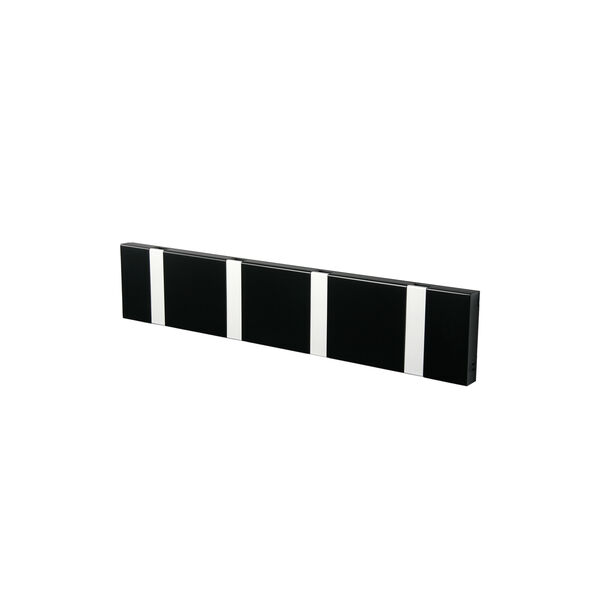 KNAX Horizontal 4 Coat Rack, soft black/grey, LoCa