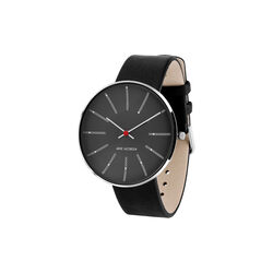 Bankers Wrist Watch, grey/steel/black, Arne Jacobsen Watches