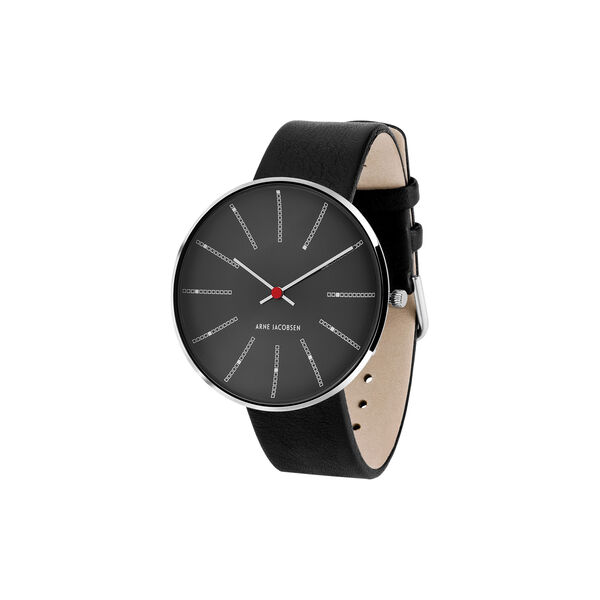 Bankers Wrist Watch, grey/steel/black, Arne Jacobsen Watches