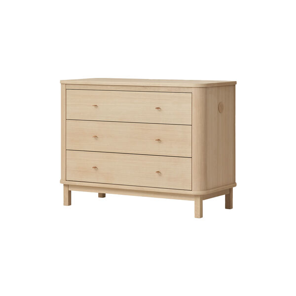 Wood Dresser 3 Drawers, oak, Oliver Furniture