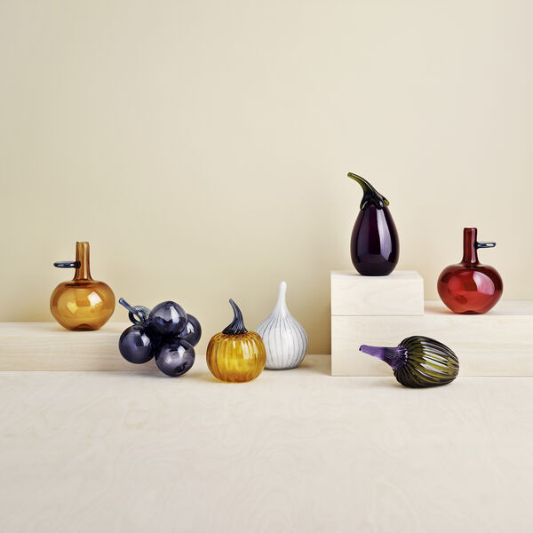 Zucchini glass figure, moss green, Iittala