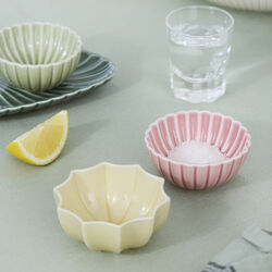 Samsurium Set mit 2 Mini-Schalen, mimosa/blush, Dottir Nordic Design