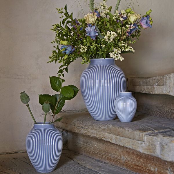 Knabstrup Vase Ripple, Lavendel, Knabstrup Keramik