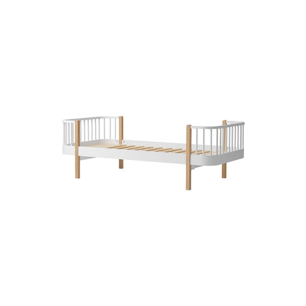 Wood Original Bed 90x200 cm, white/oak, Oliver Furniture