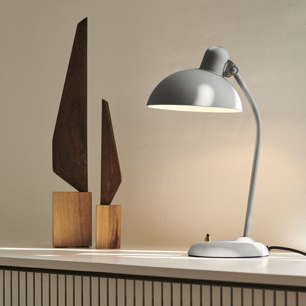 KAISER idell&trade; 6556-T Table Lamp, essay grey/brass, Fritz Hansen