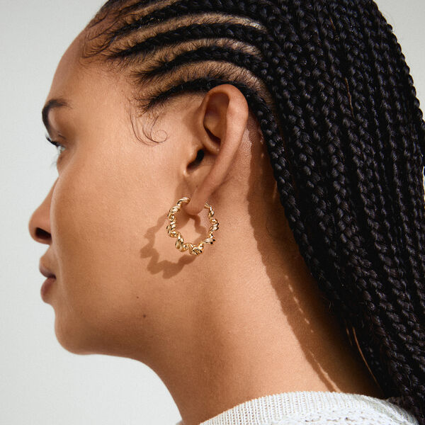 LARISA Earrings, gold plated, Pilgrim