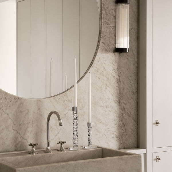 Carat Kerzenhalter, transparent/stahl, Orrefors