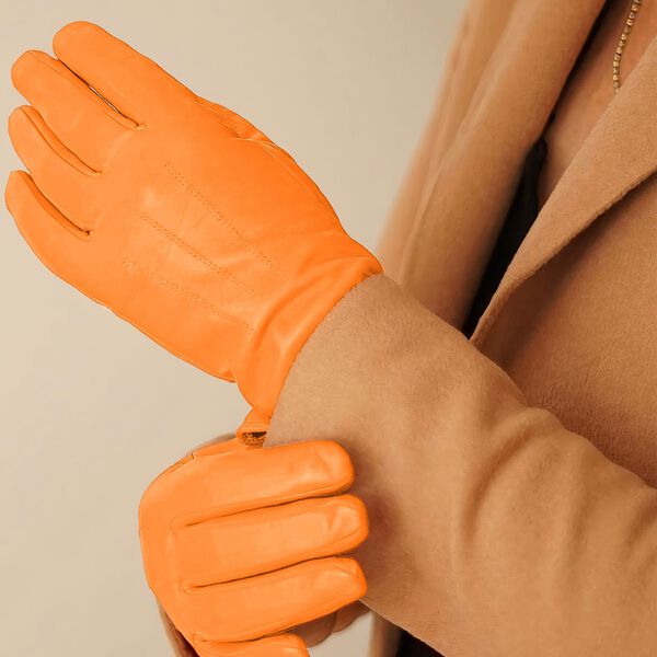 Carla Leather Gloves, apricot, Kessler